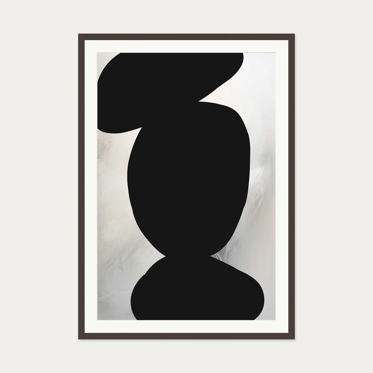 Balancing Expression II Art Print — 70 x 100 cm — Brown Frame