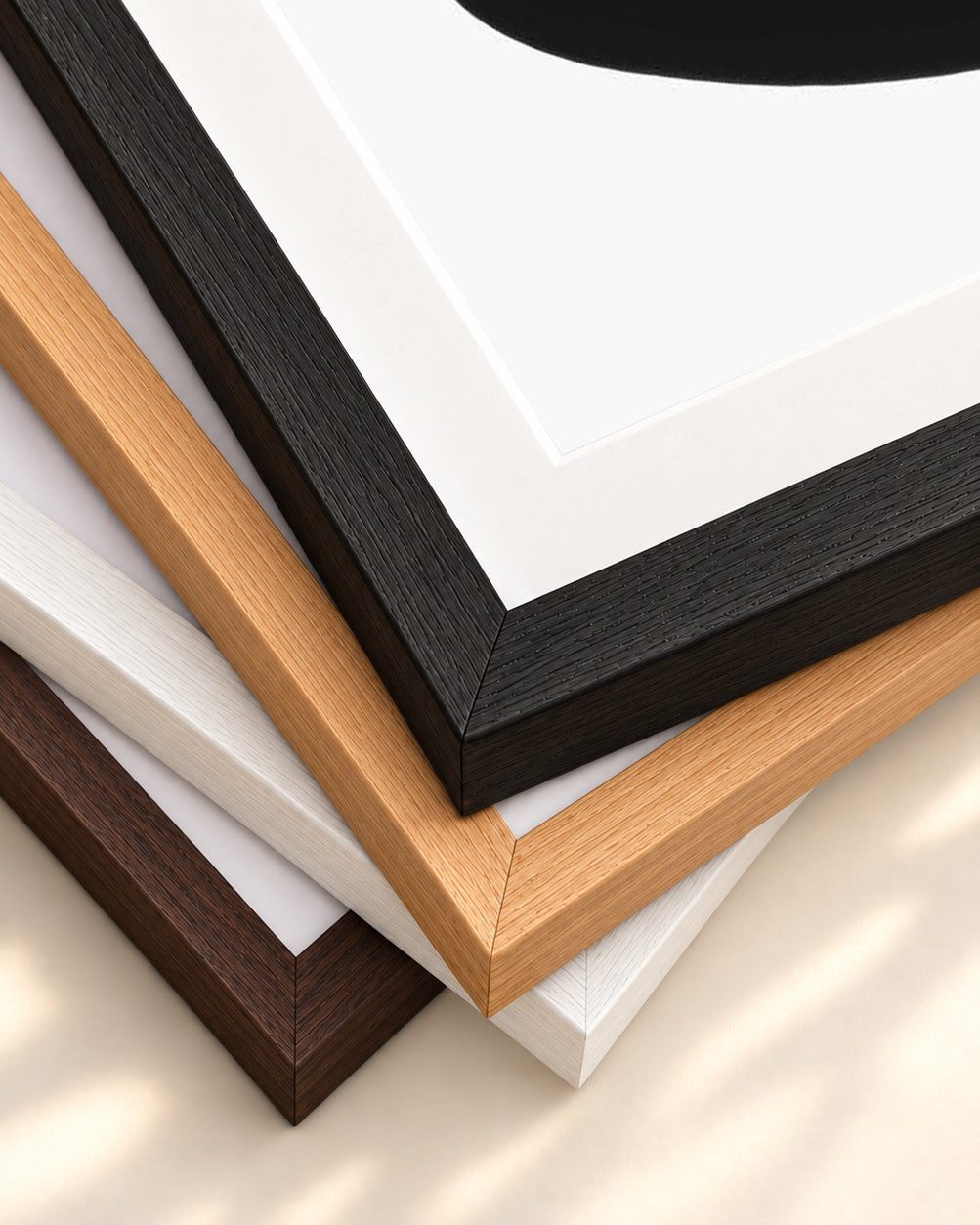 Balancing Shapes Art Print — framed print corner with 5 cm mount and bevel