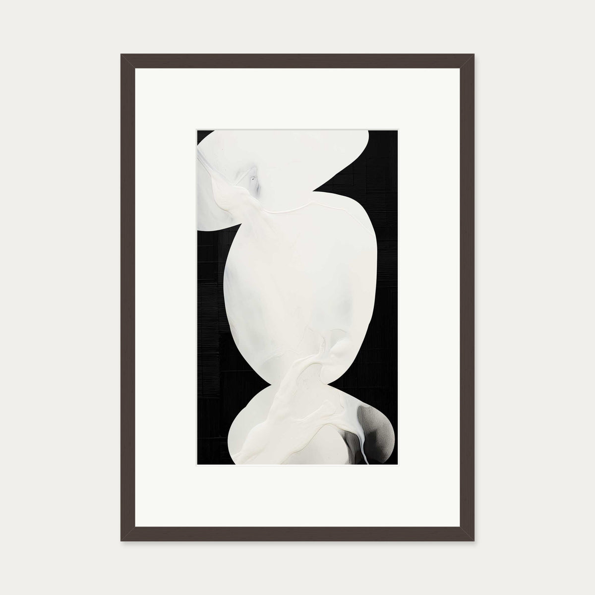 Balancing Time Art Print — 50 x 70 cm — Brown Frame