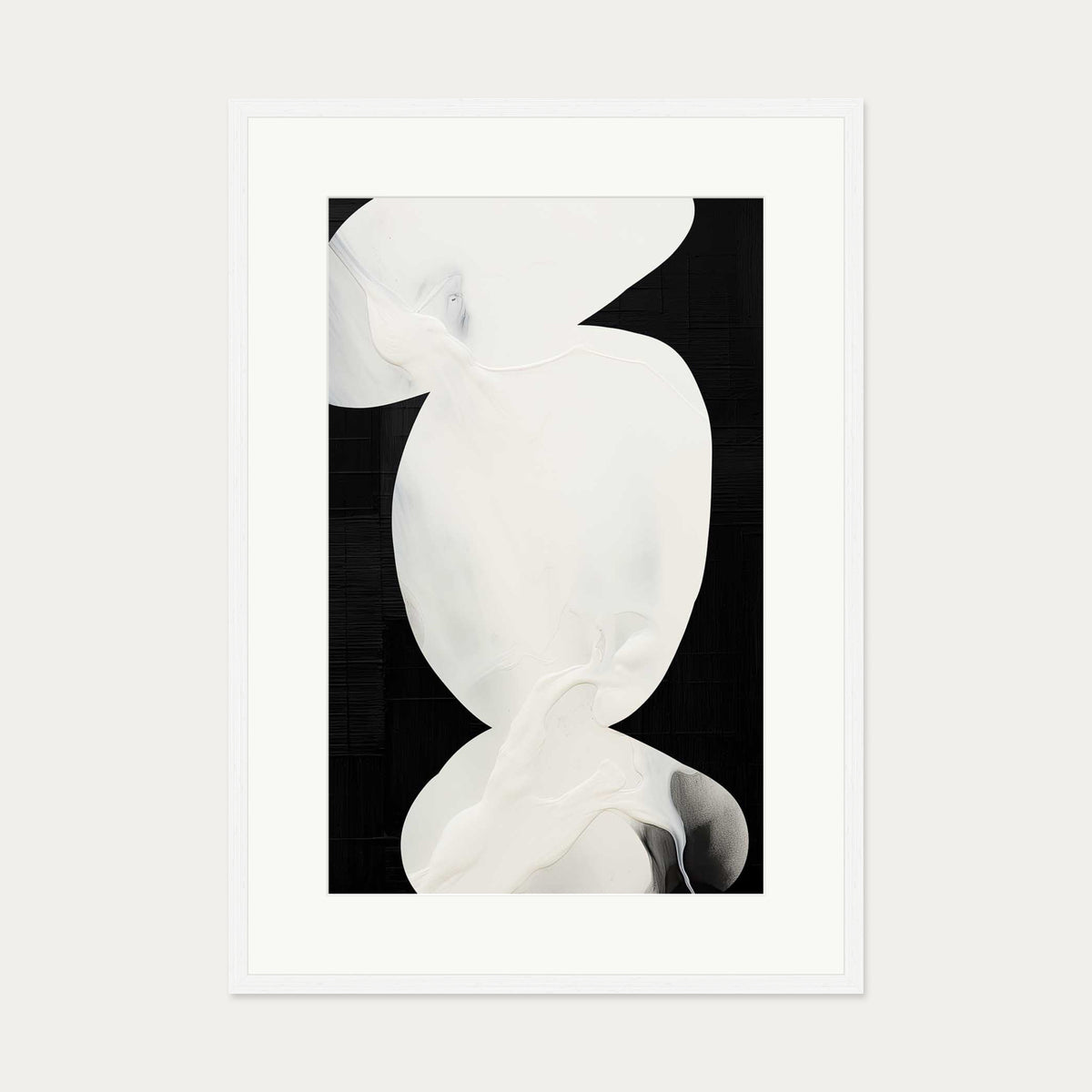 Balancing Time Art Print — 70 x 100 cm — White Frame