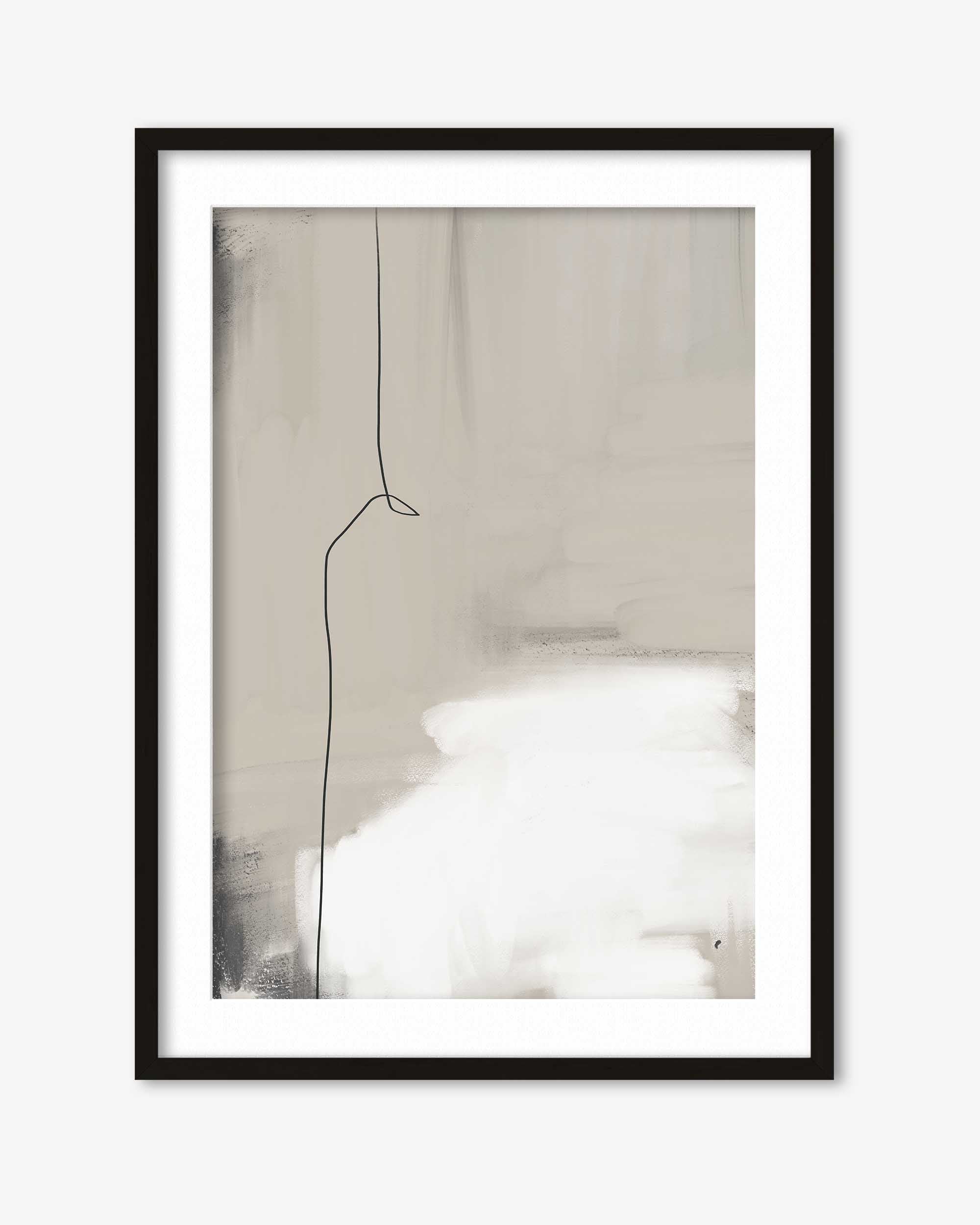Beige Abstract Art Print