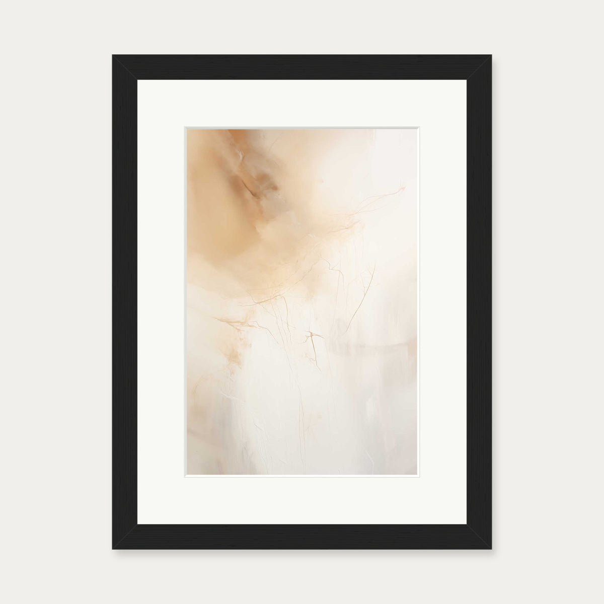 Beige Haze Art Print — 30 x 40 cm — Black Frame