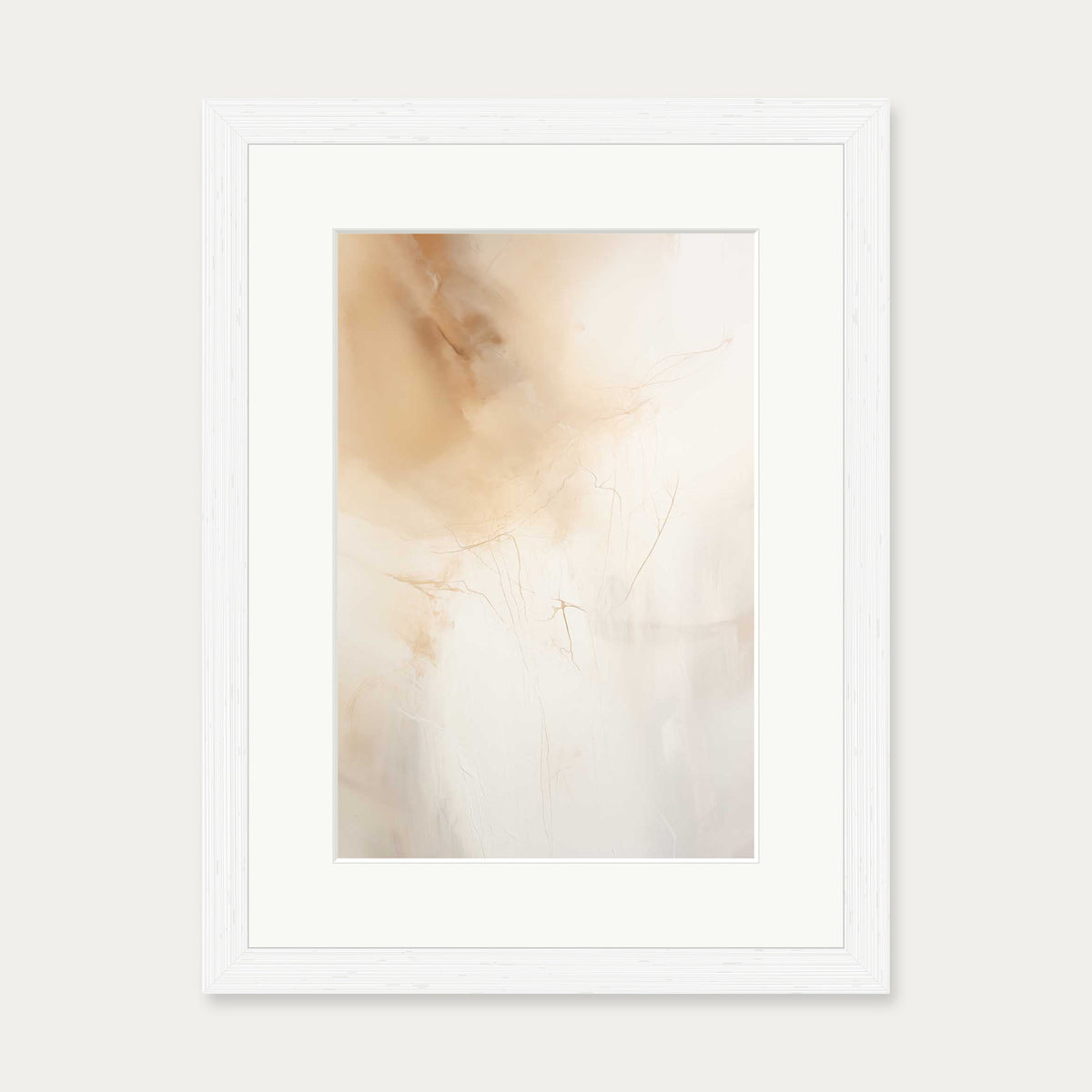 Beige Haze Art Print — 30 x 40 cm — White Frame