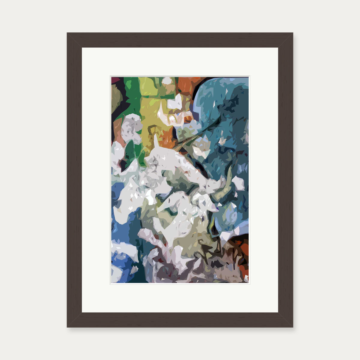 Berlin Wall Art Print — 30 x 40 cm — Brown Frame