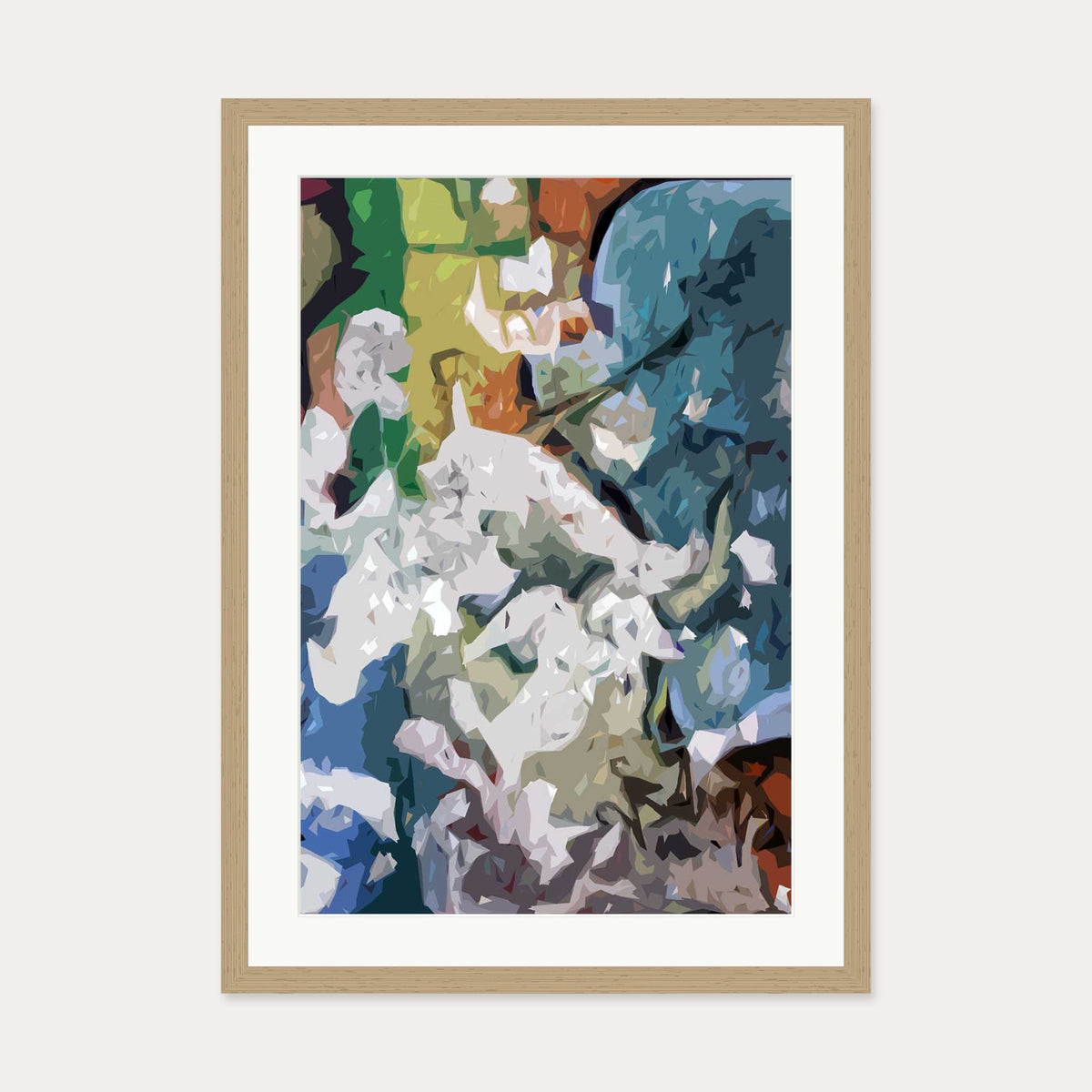 Berlin Wall Art Print — 50 x 70 cm — Oak Frame