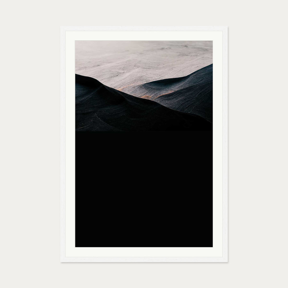 Beyond The Valley Art Print — 70 x 100 cm — White Frame