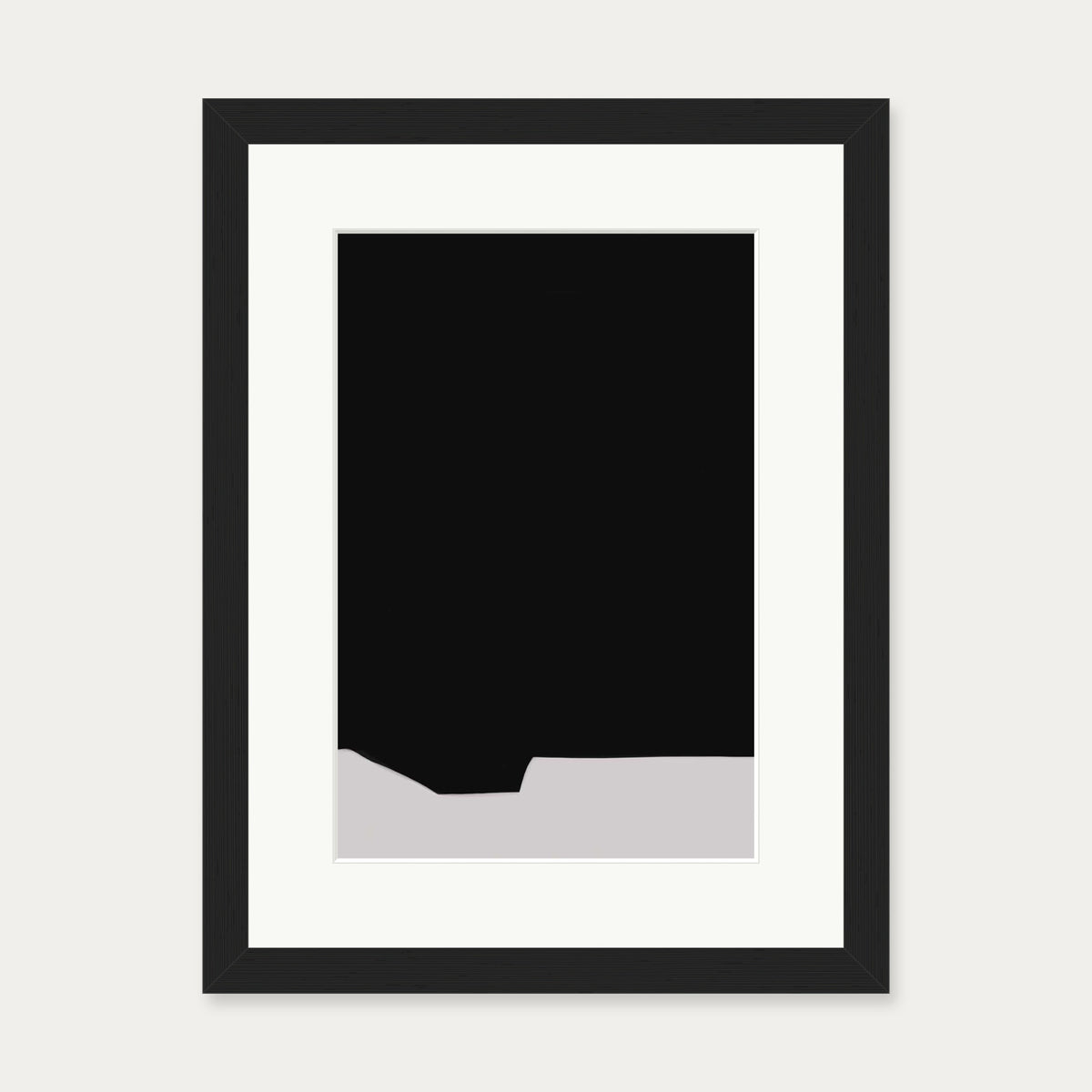 Black Minimal Design Art Print — 30 x 40 cm — Black Frame