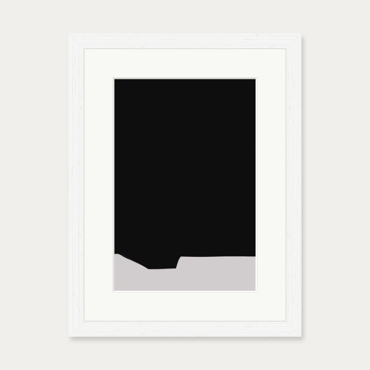 Black Minimal Design Art Print — 30 x 40 cm — White Frame