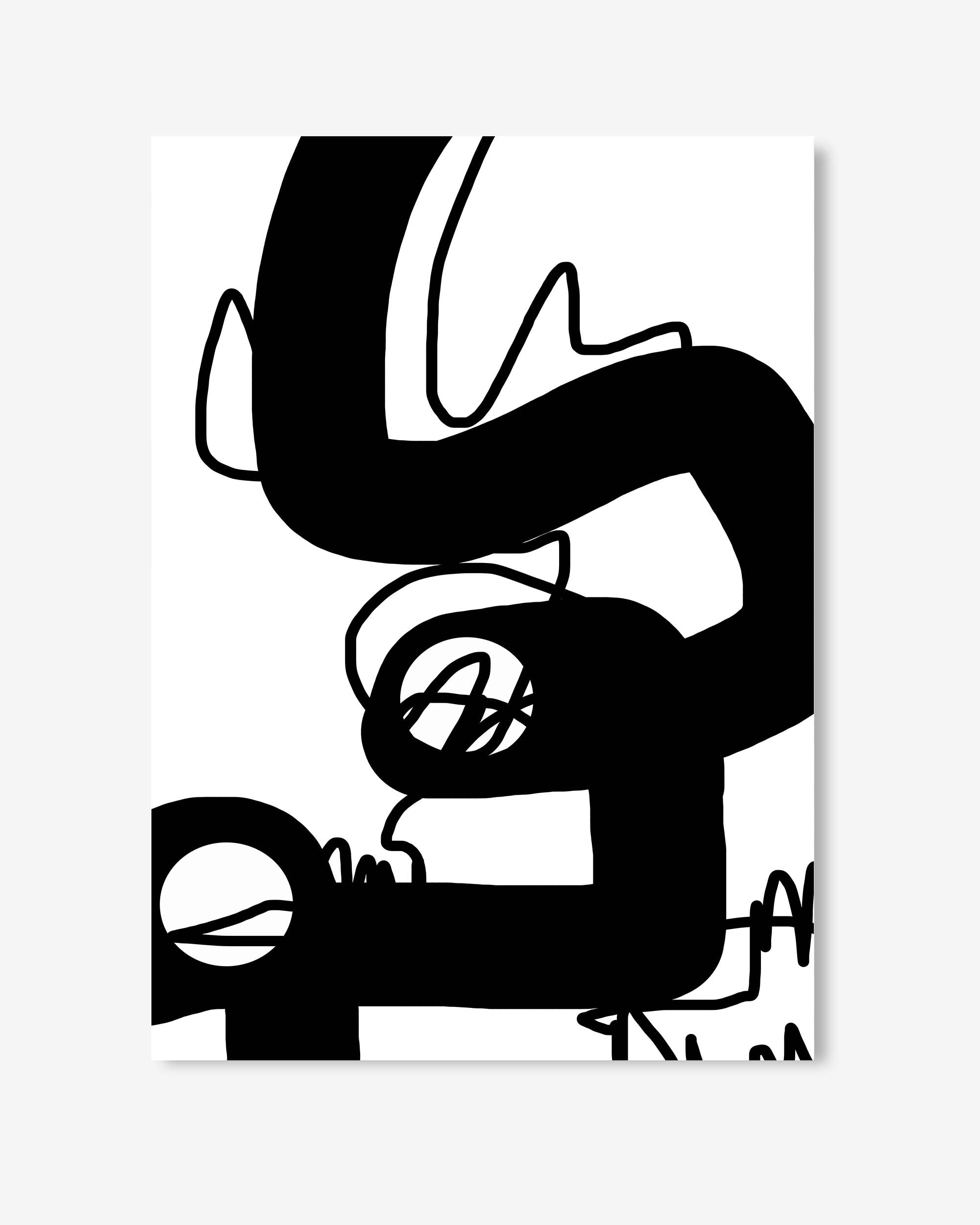 Abstract black line art on a white background