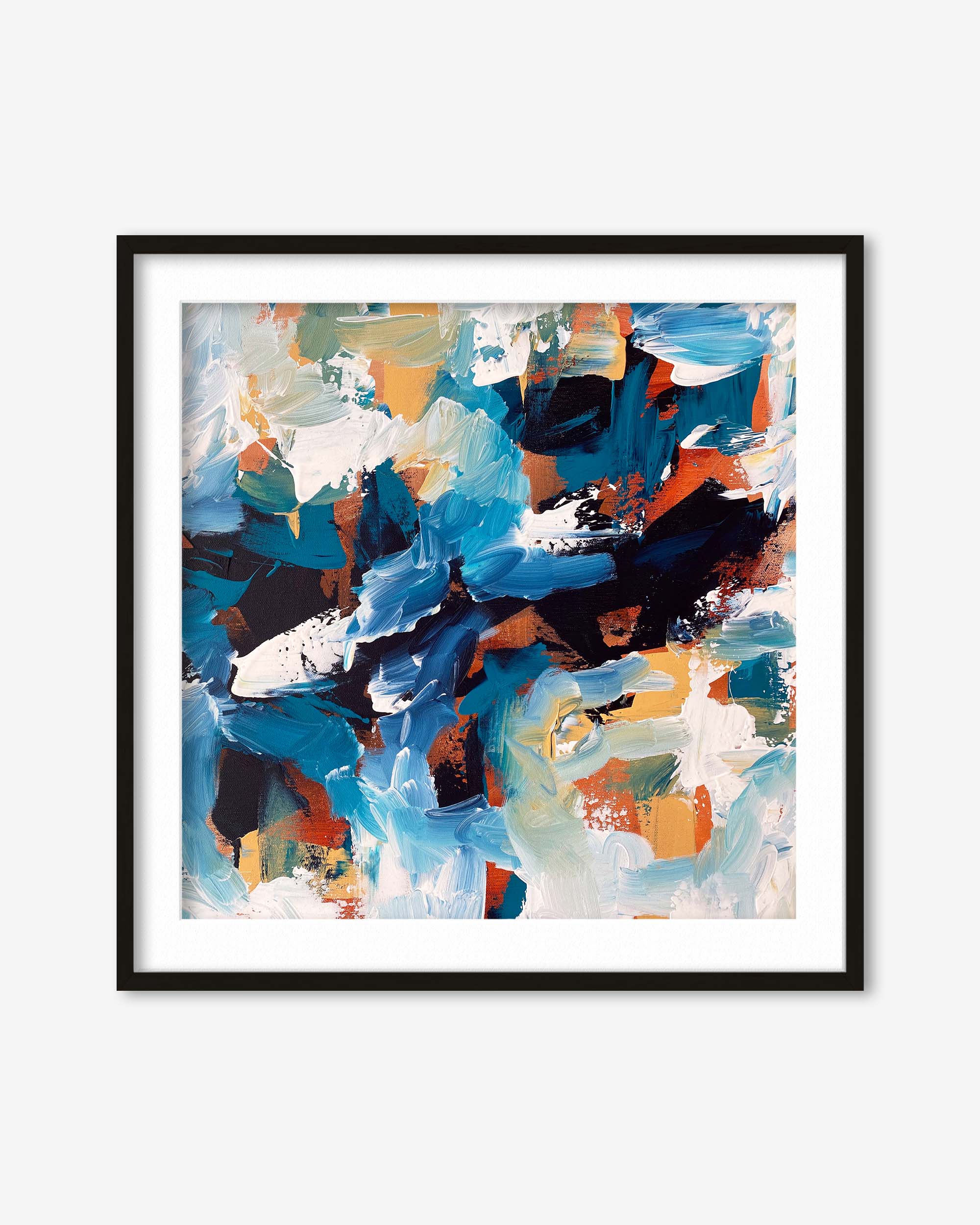 Blue Coastline Abstract Art Print
