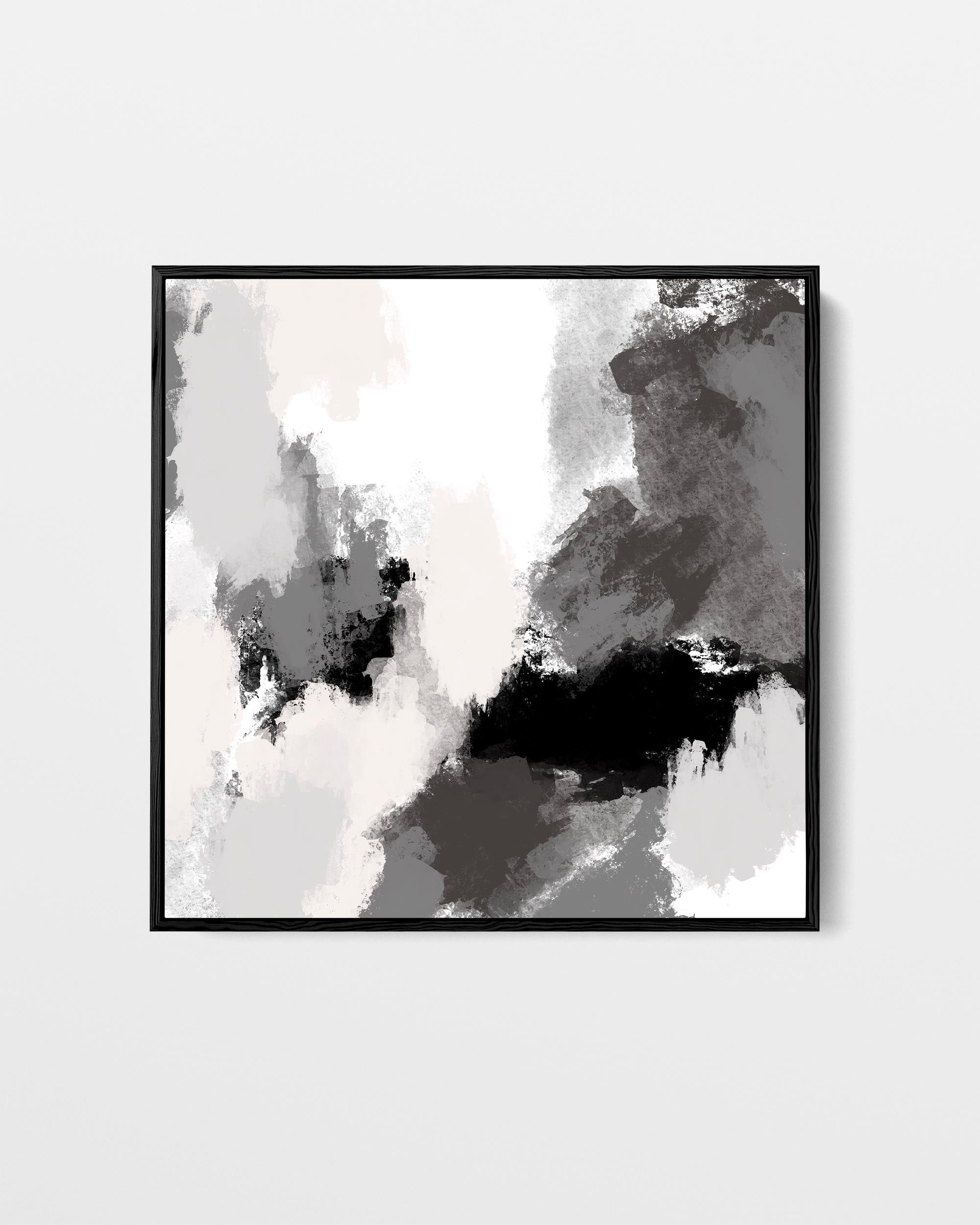 Abstract Grey Rush Canvas Art