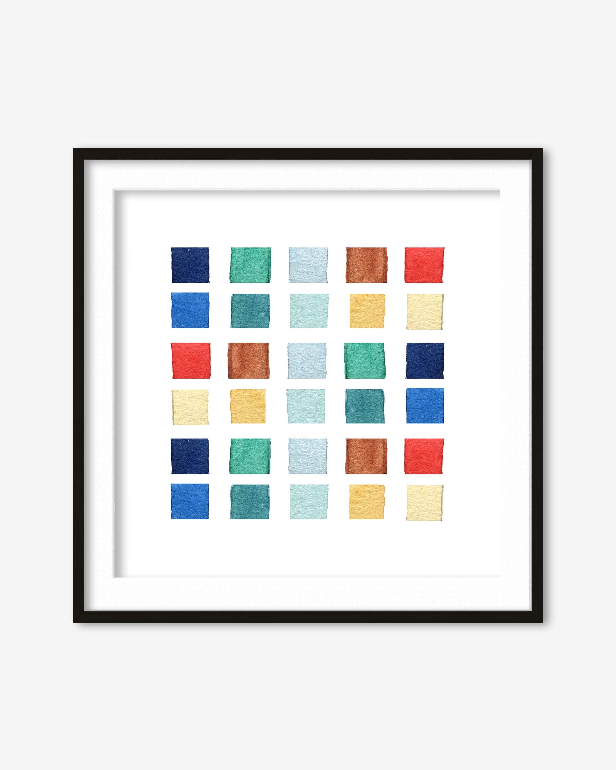 Watercolour Swatches Art Print