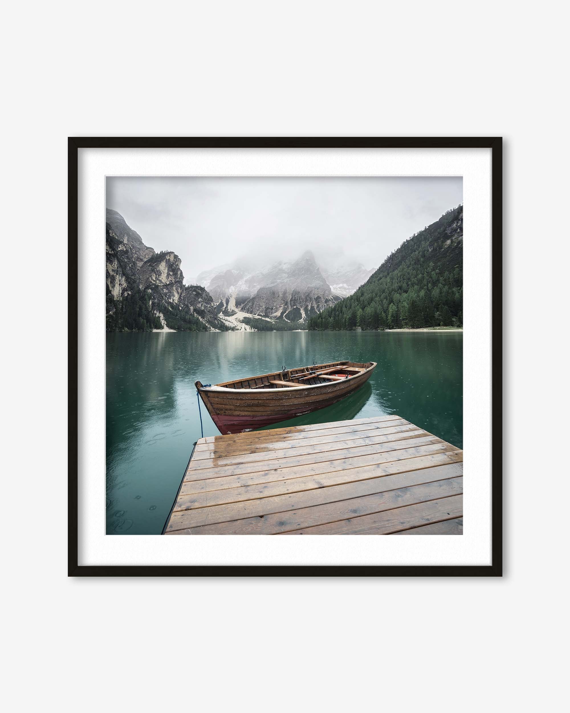 Boat In The Lake Wall Art Print