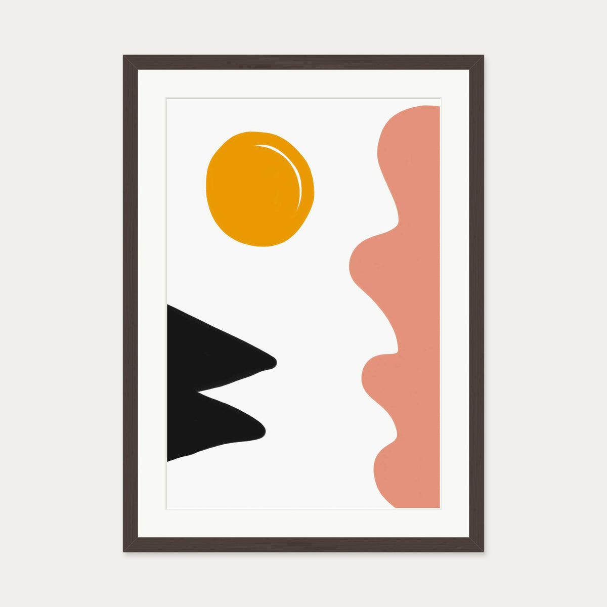 Bohemian Colours Art Print — 50 x 70 cm — Brown Frame