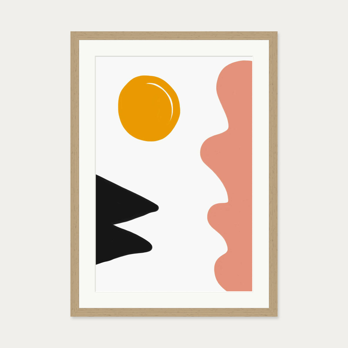 Bohemian Colours Art Print — 50 x 70 cm — Oak Frame