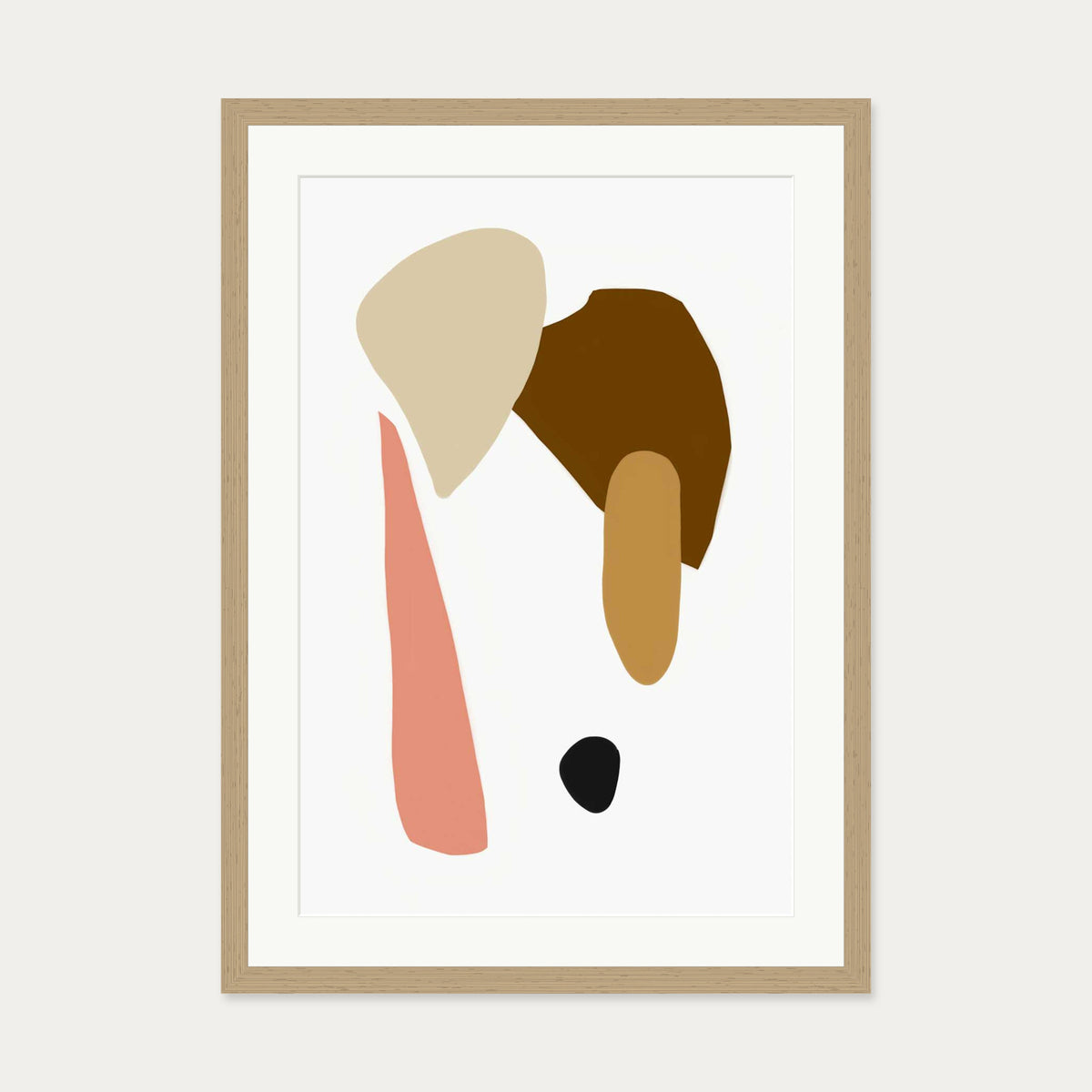 Bohemian Tones Art Print — 50 x 70 cm — Oak Frame