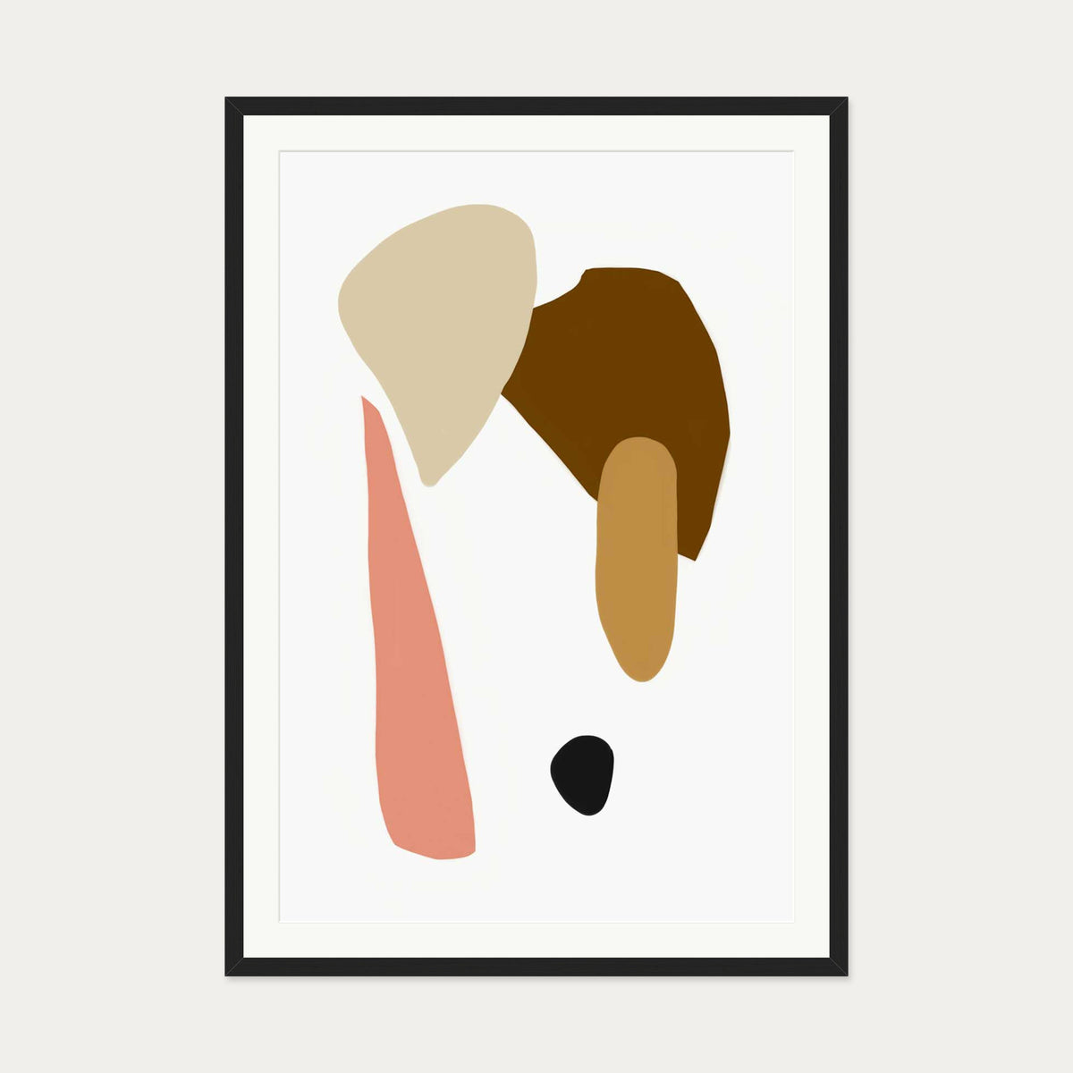 Bohemian Tones Art Print — 70 x 100 cm — Black Frame