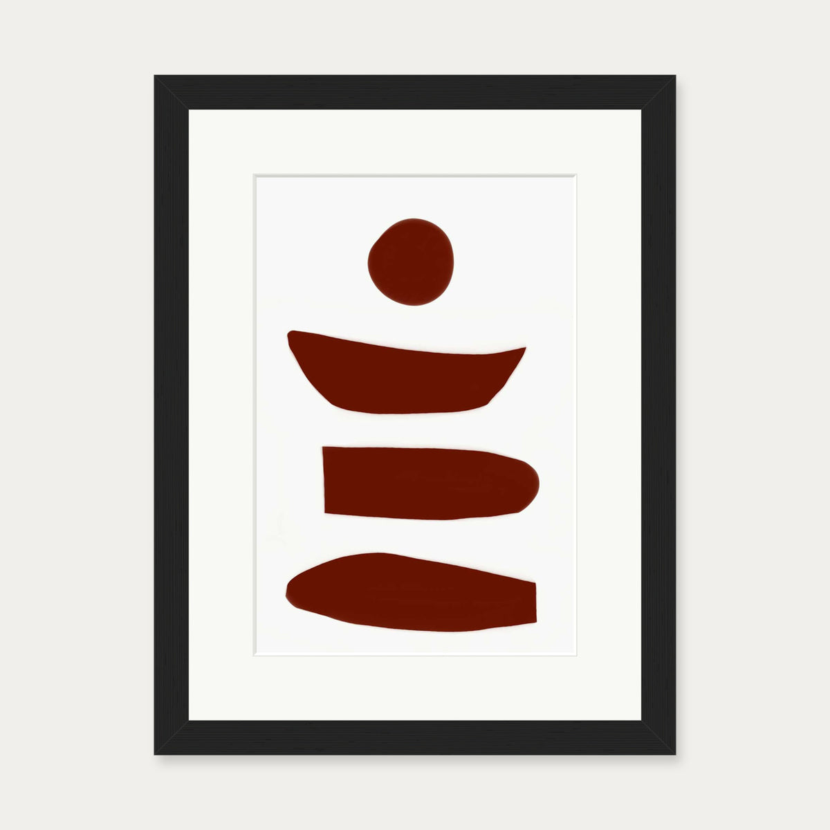 Boho Design Art Print — 30 x 40 cm — Black Frame