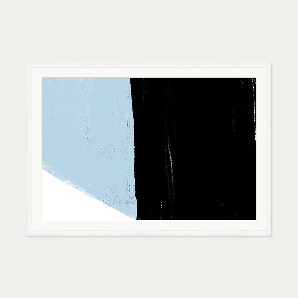Bold Abstract Colour Block Art Print — 70 x 100 cm — White Frame