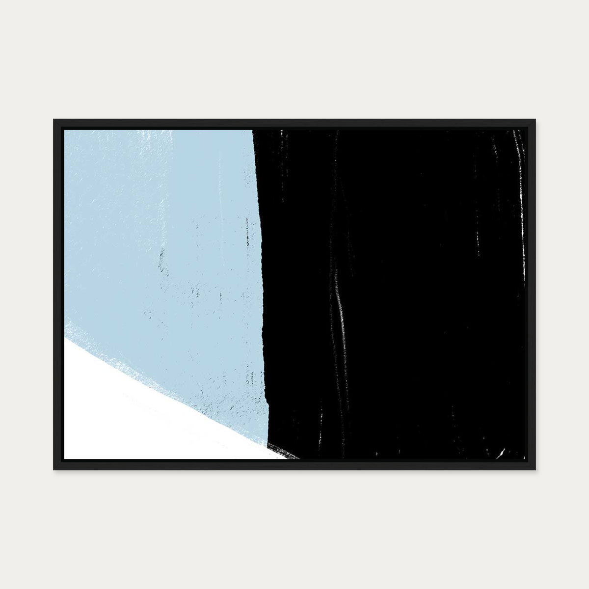 Bold Abstract Colour Blocks Canvas Art — 50 x 70 cm — Black Frame