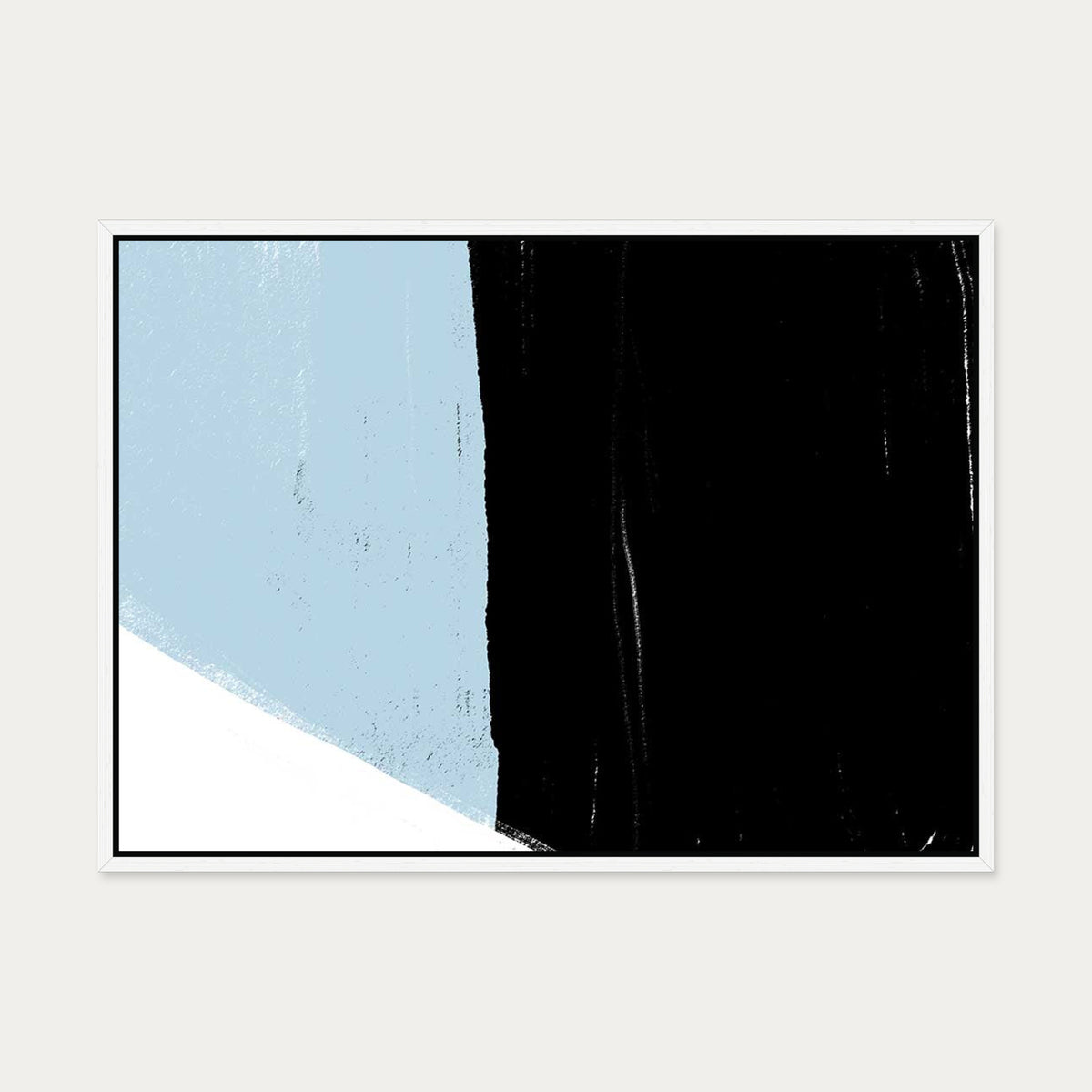 Bold Abstract Colour Blocks Canvas Art — 50 x 70 cm — White Frame