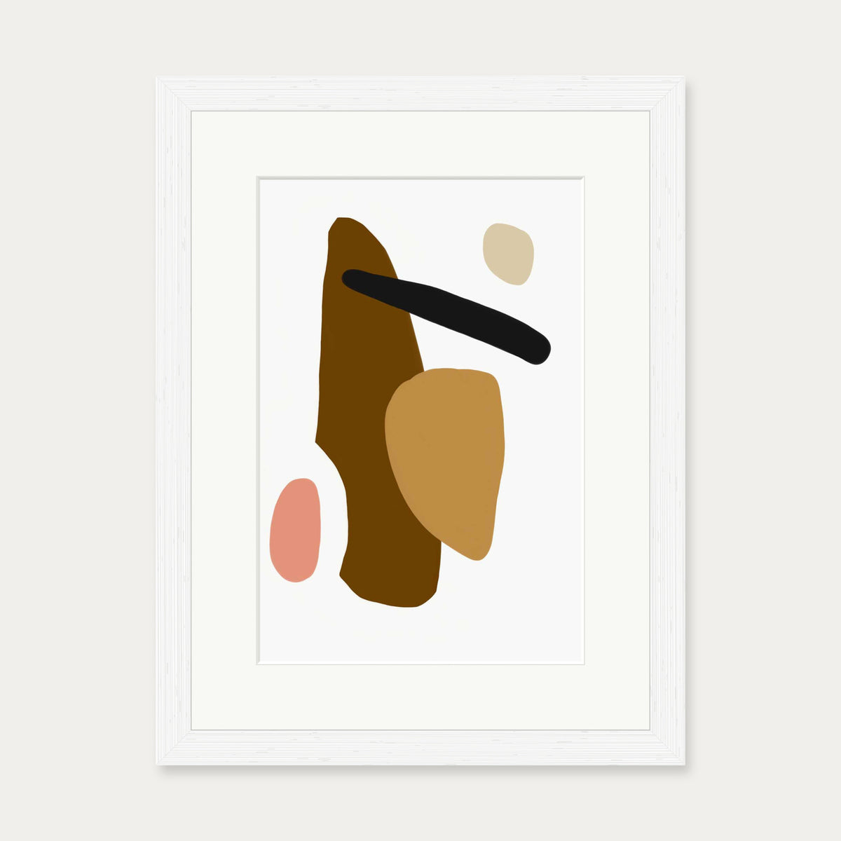 Bold Shapes Art Print — 30 x 40 cm — White Frame