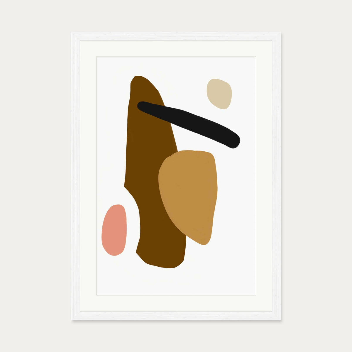 Bold Shapes Art Print — 50 x 70 cm — White Frame