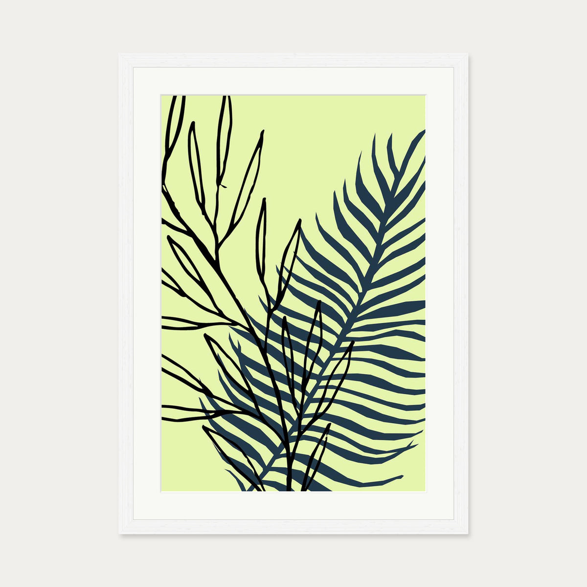 Botanical Pop 3 Art Print — 50 x 70 cm — White Frame
