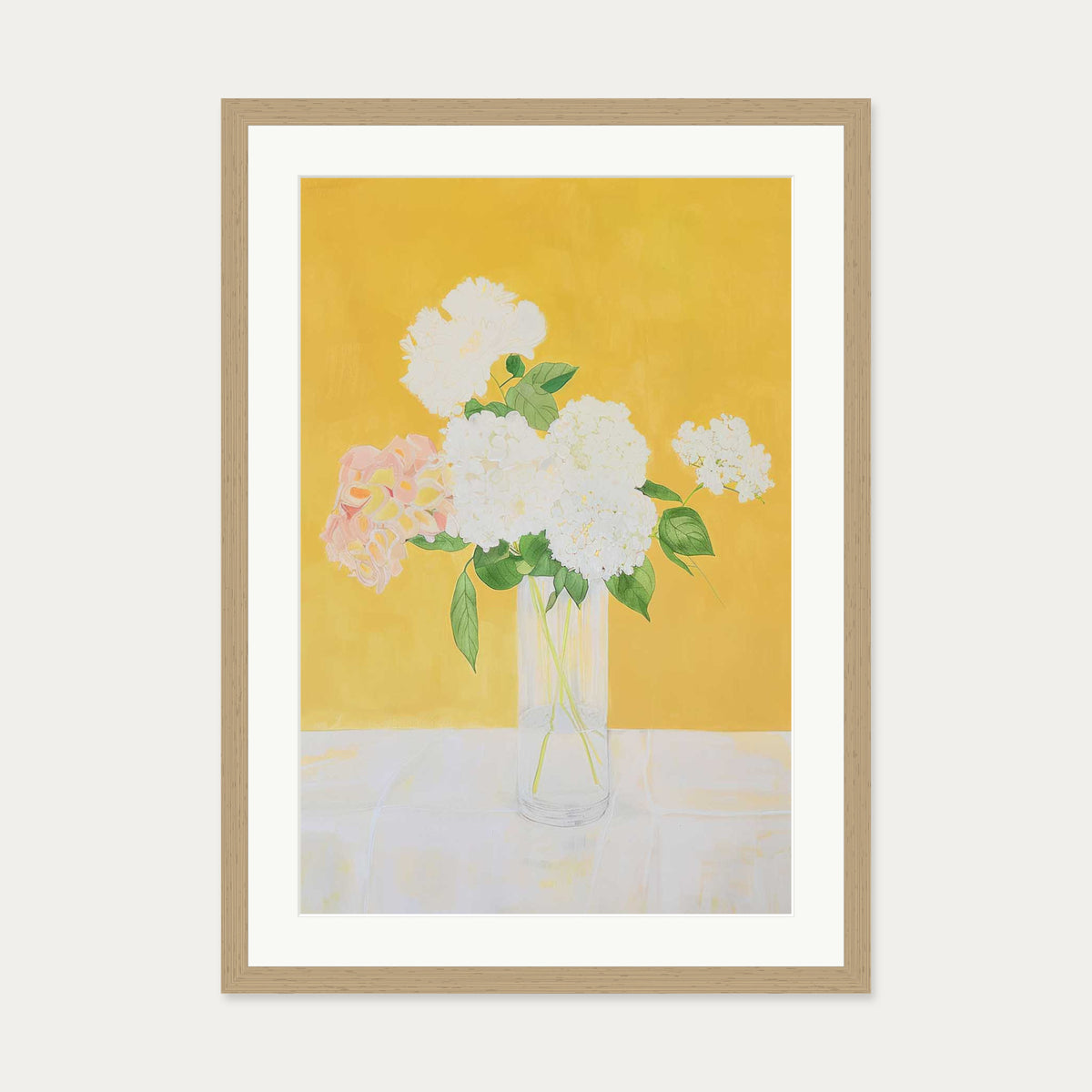 Botanical Still Life Wall Art — 50 x 70 cm — Oak Frame