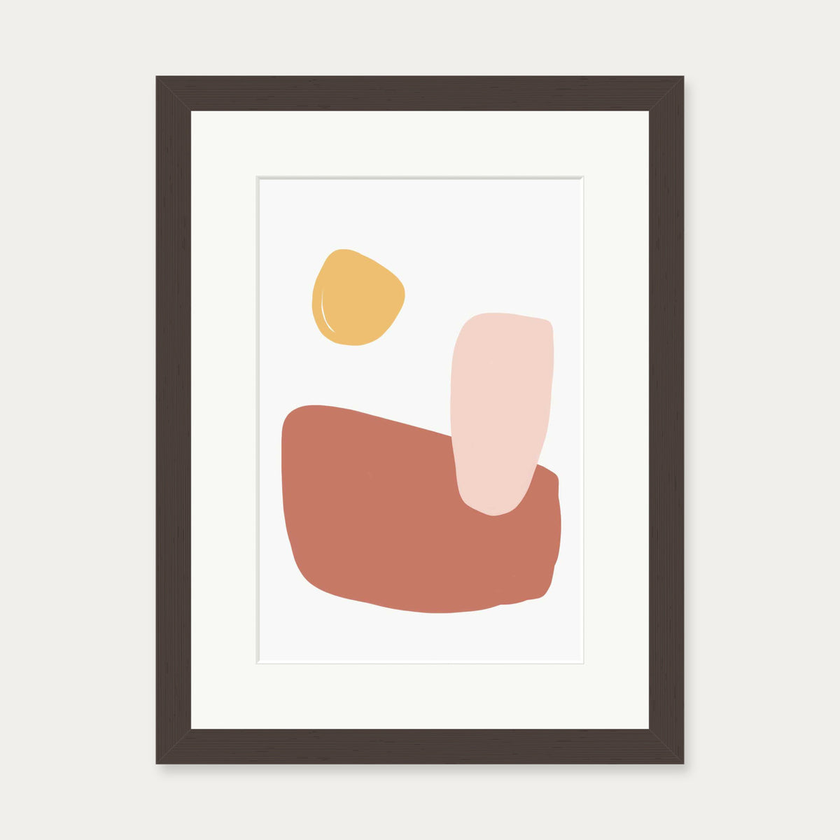 Breakfast Art Print — 30 x 40 cm — Brown Frame