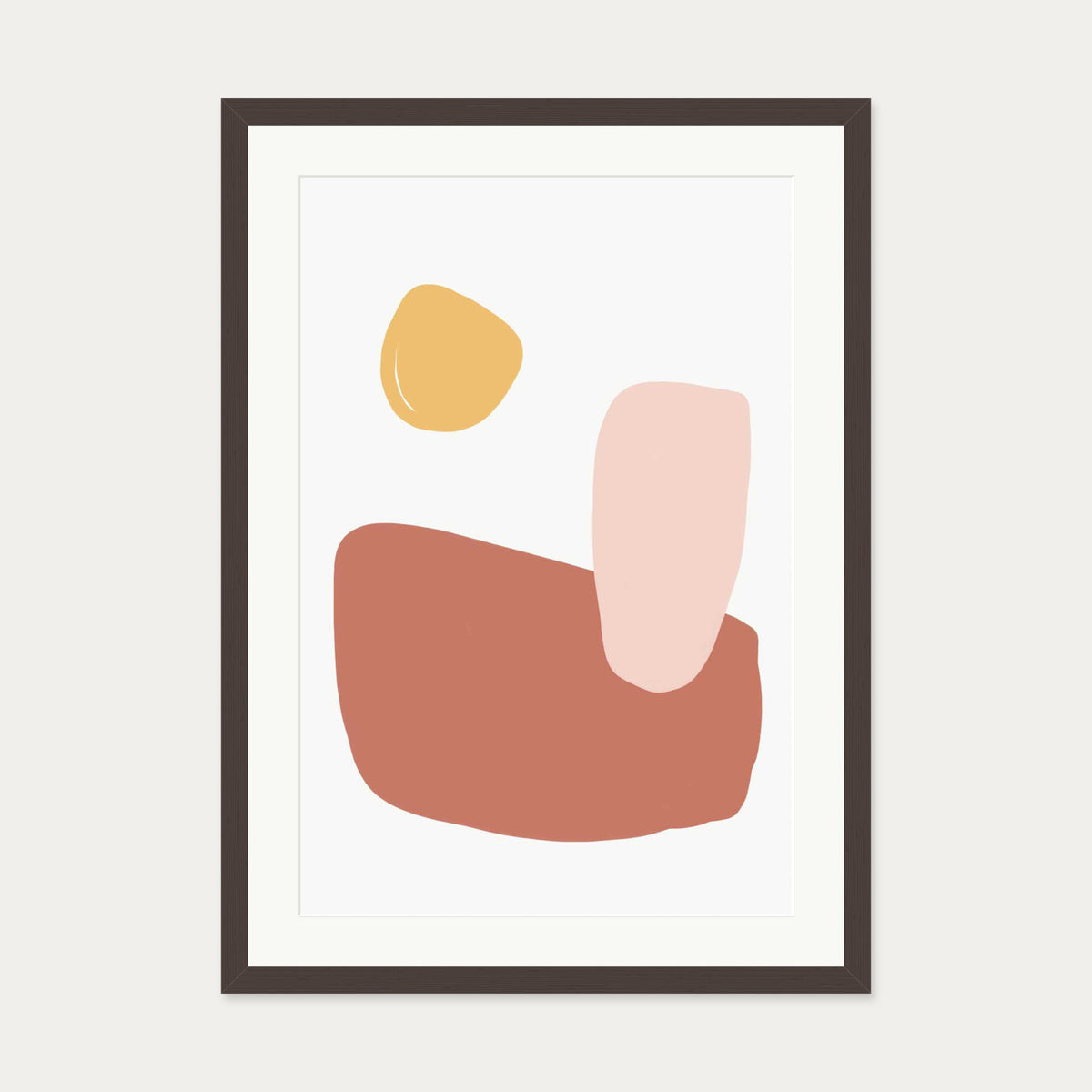 Breakfast Art Print — 50 x 70 cm — Brown Frame