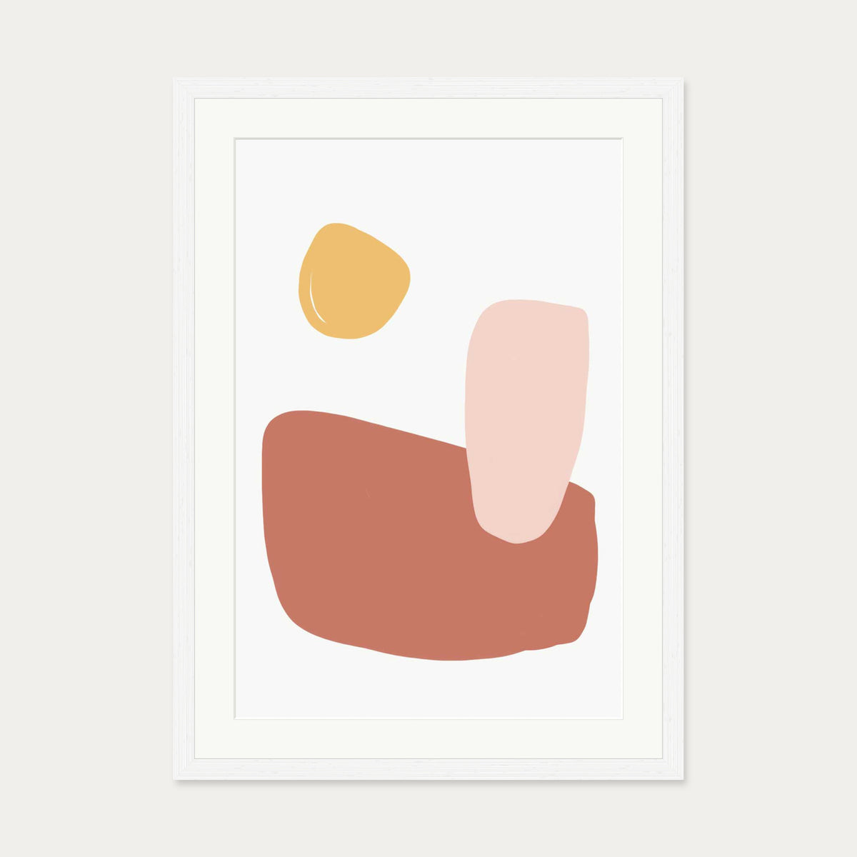 Breakfast Art Print — 50 x 70 cm — White Frame