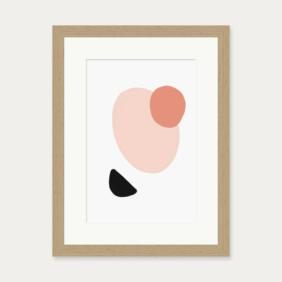 Bright Shapes Art Print — 30 x 40 cm — Oak Frame
