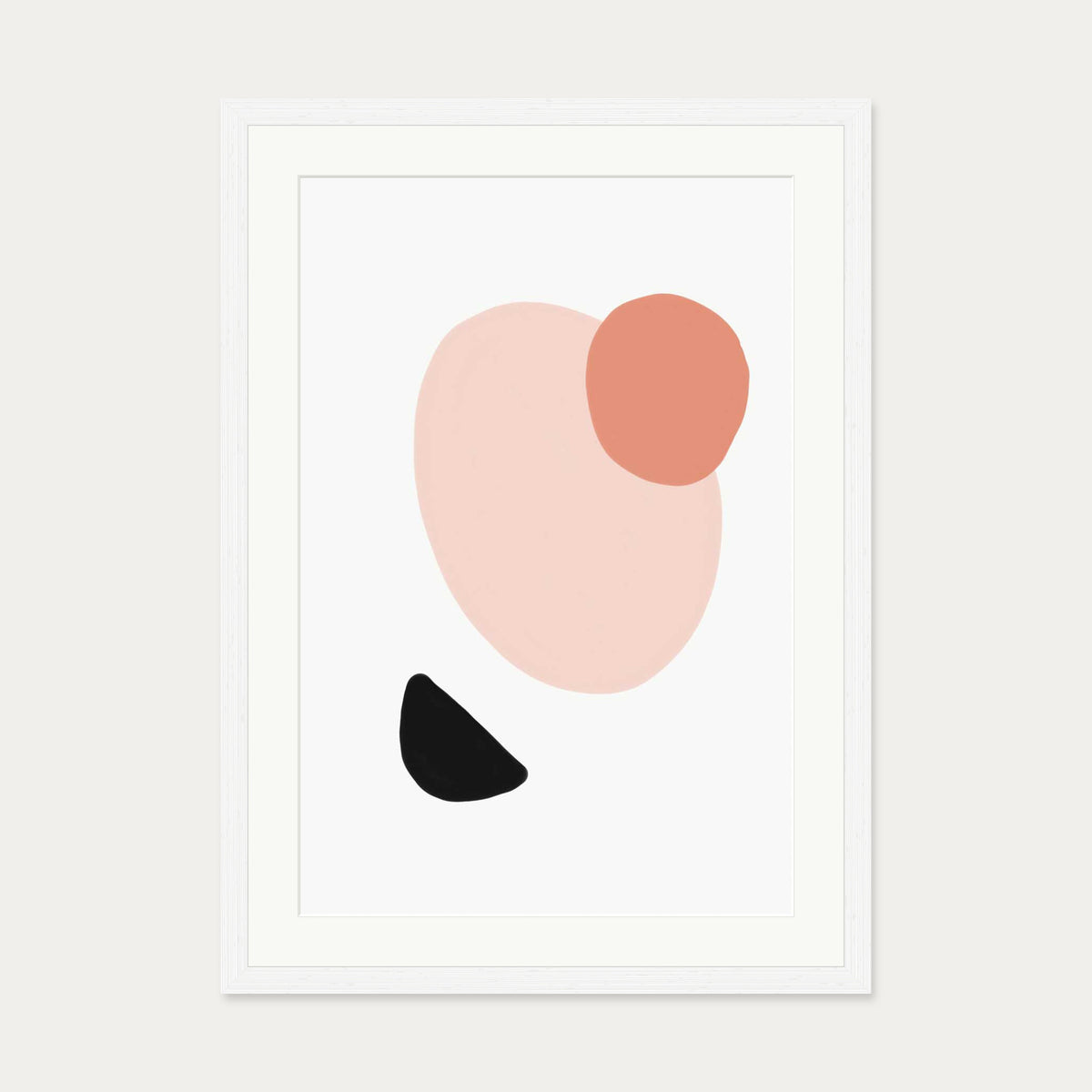 Bright Shapes Art Print — 50 x 70 cm — White Frame