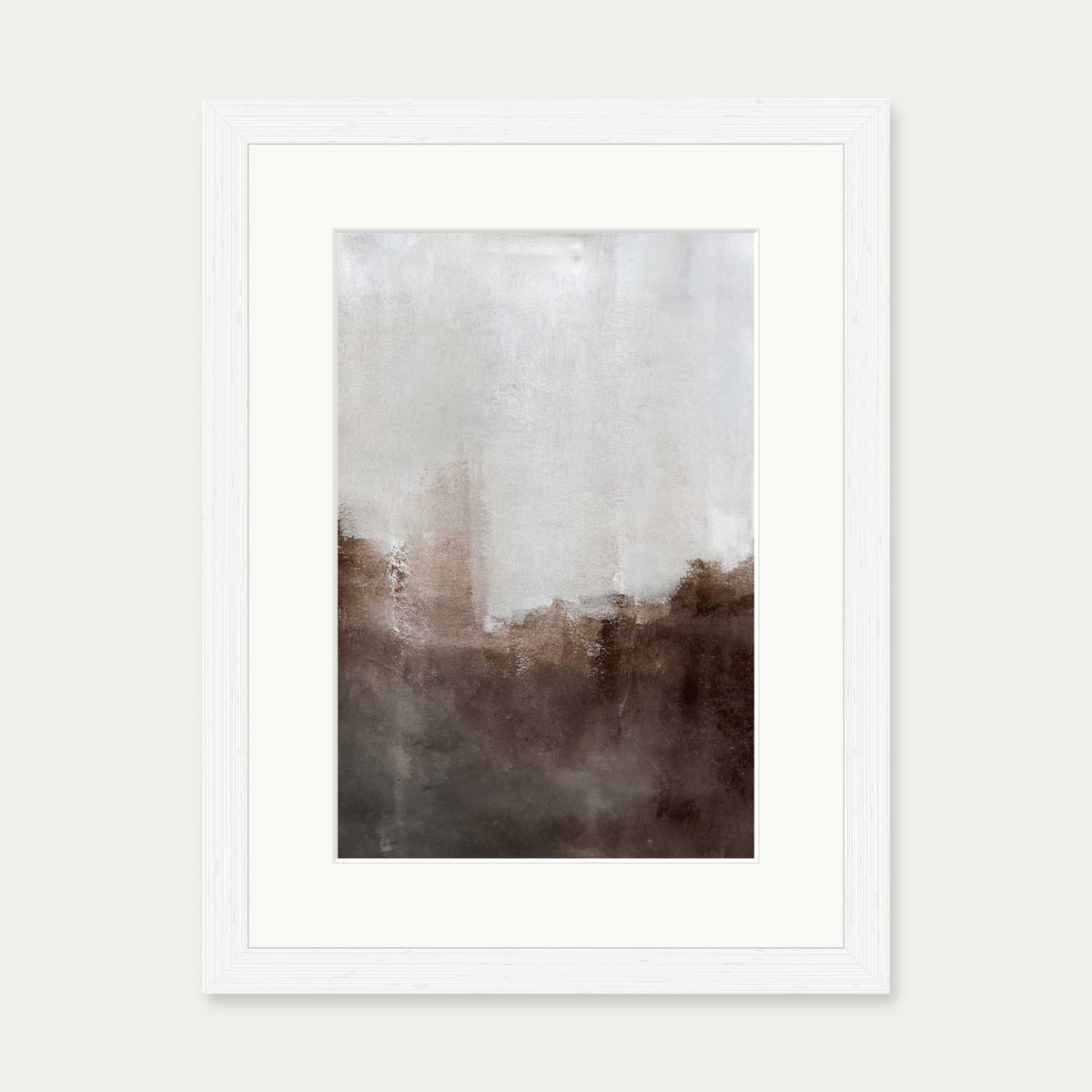 Brown Haze Art Print — 30 x 40 cm — White Frame