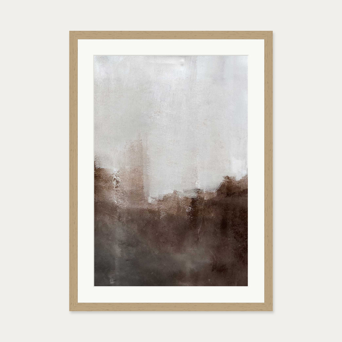 Brown Haze Art Print — 50 x 70 cm — Oak Frame
