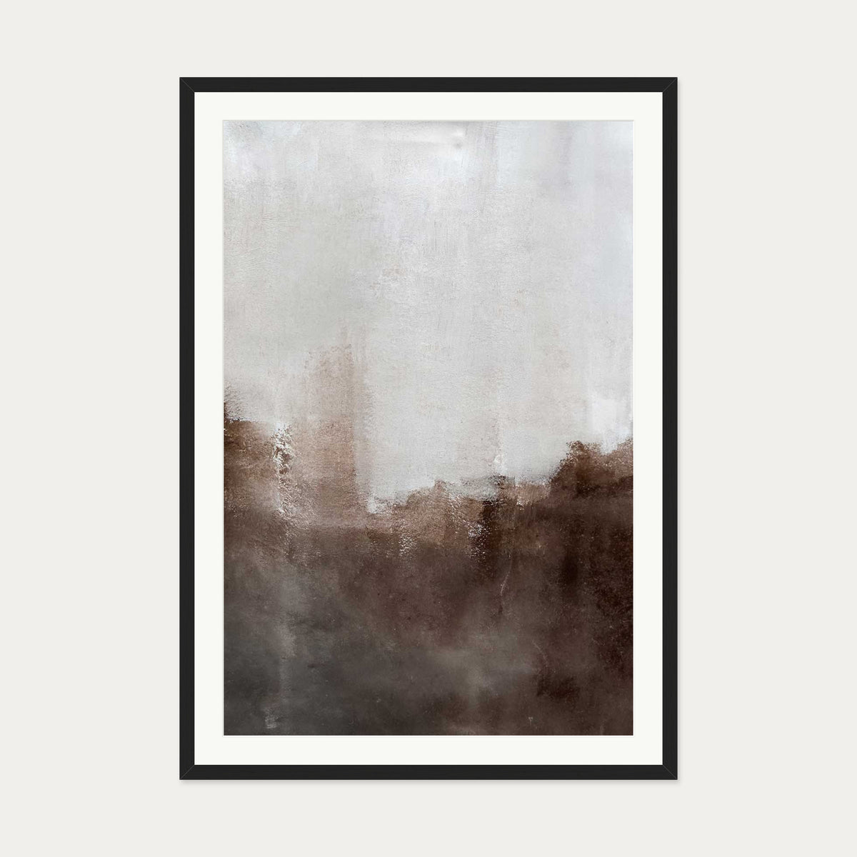Brown Haze Art Print — 70 x 100 cm — Black Frame