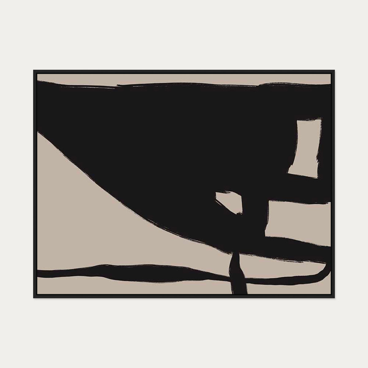 Brown Mono Tones Canvas Art — 90 x 120 cm — Black Frame