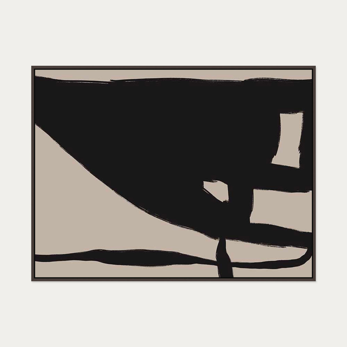 Brown Mono Tones Canvas Art — 90 x 120 cm — Brown Frame