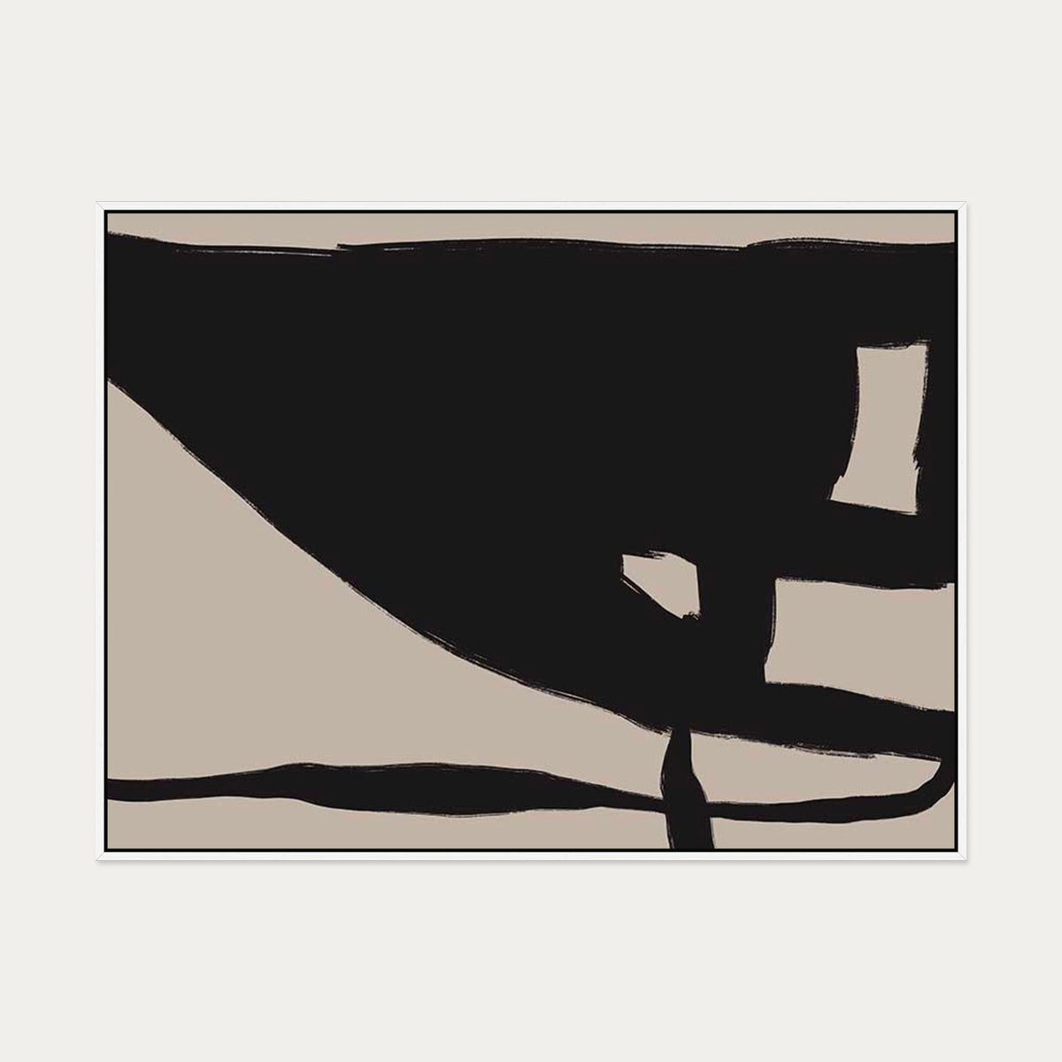 Brown Mono Tones Canvas Art — 90 x 120 cm — White Frame