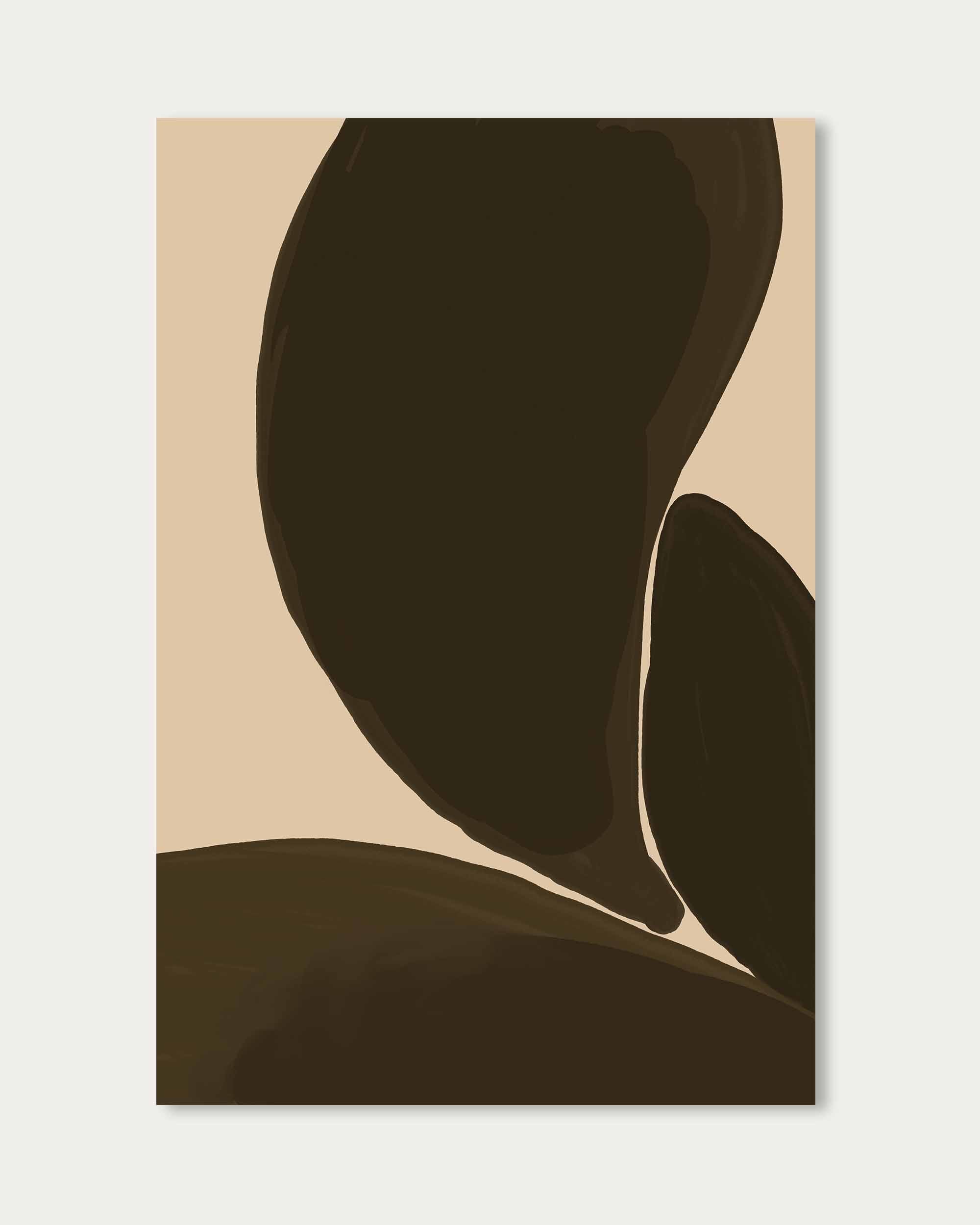 Monochrome Organic Shapes Wall Art