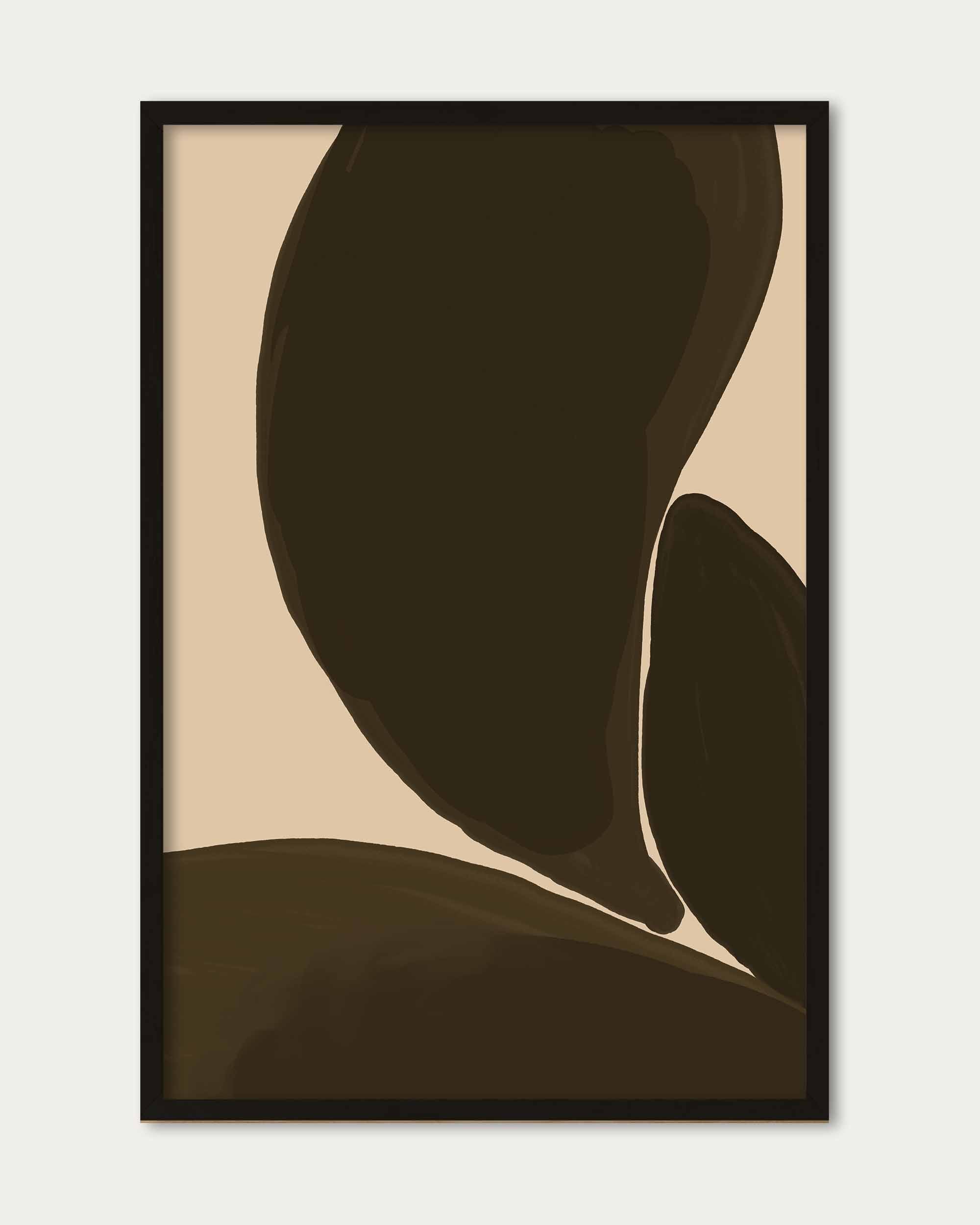 Monochrome Organic Shapes Wall Art