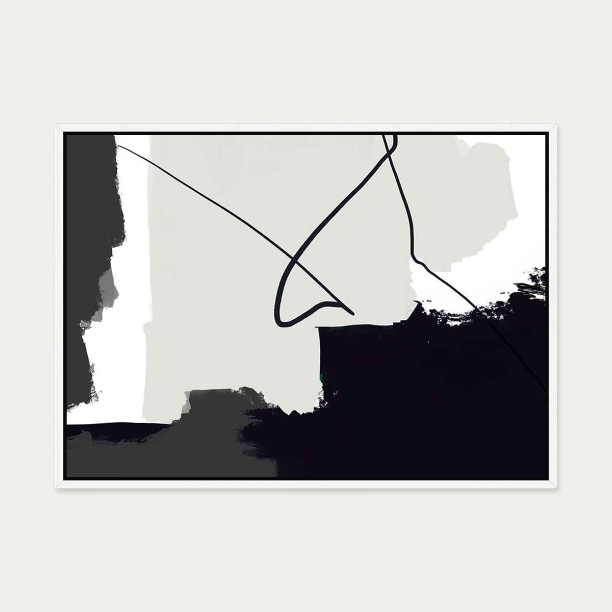 Brushed Grey Palette Canvas Art — 50 x 70 cm — White Frame