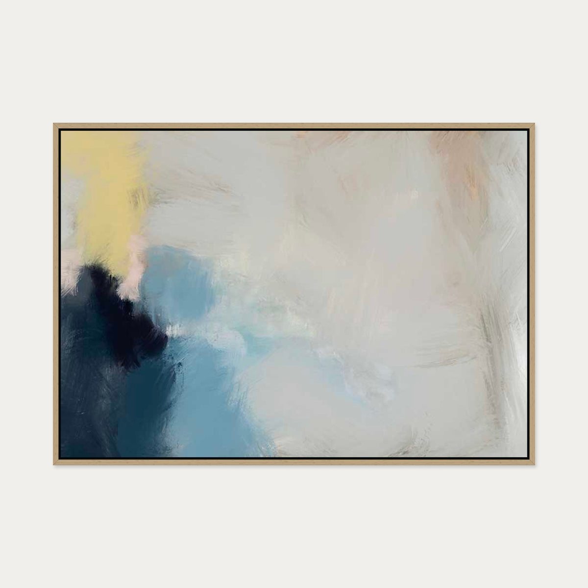 Brushed Haze Canvas Art — 70 x 100 cm — Oak Frame