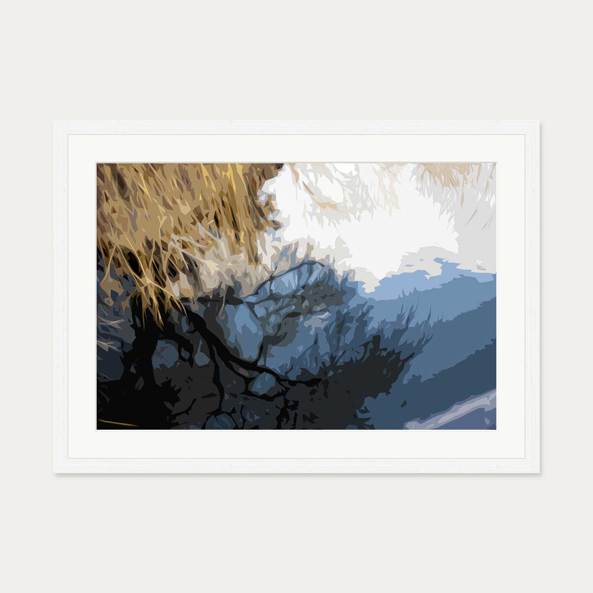 Brushed Landscape, Camden Art Print — 50 x 70 cm — White Frame