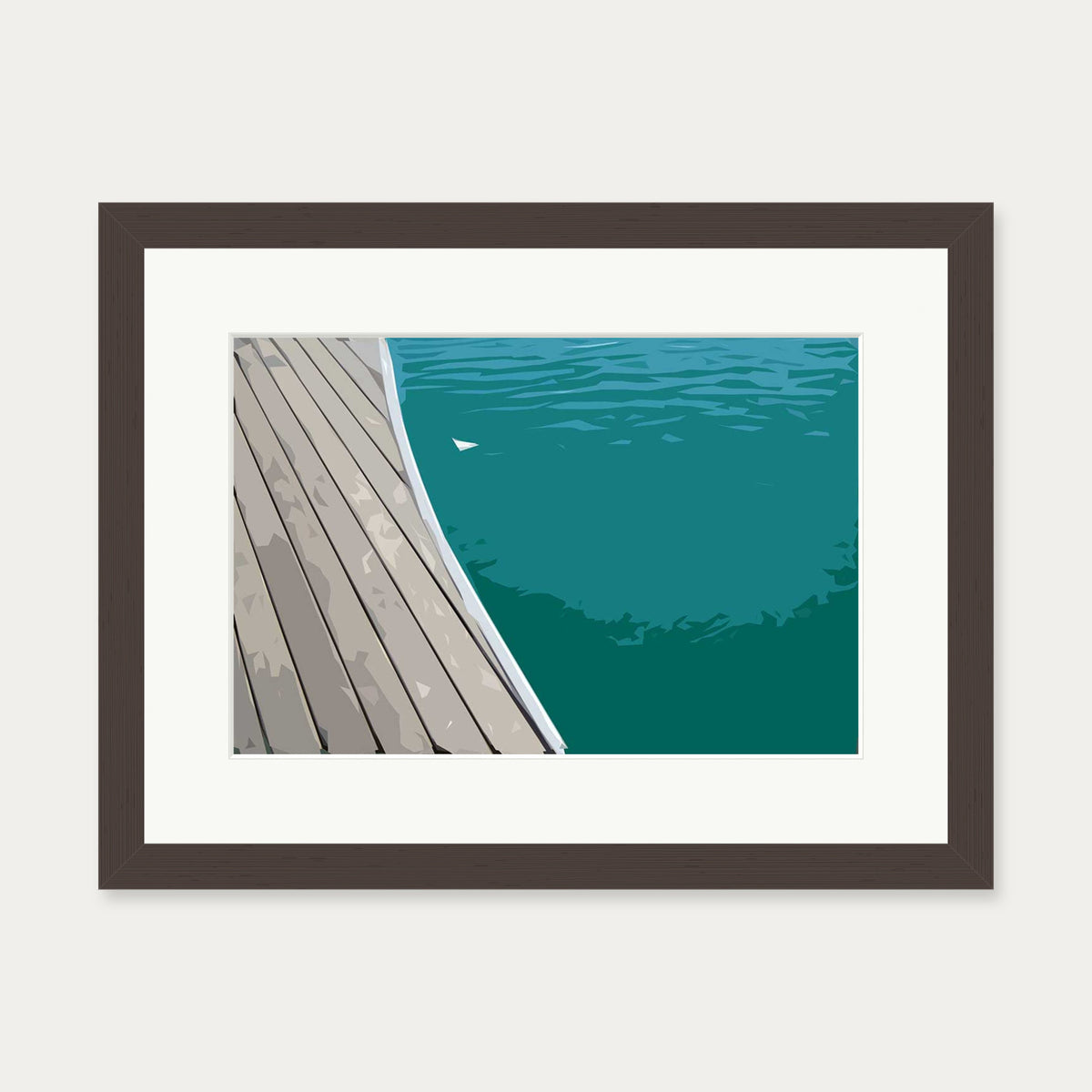 Brushed Marina Art Print — 30 x 40 cm — Brown Frame