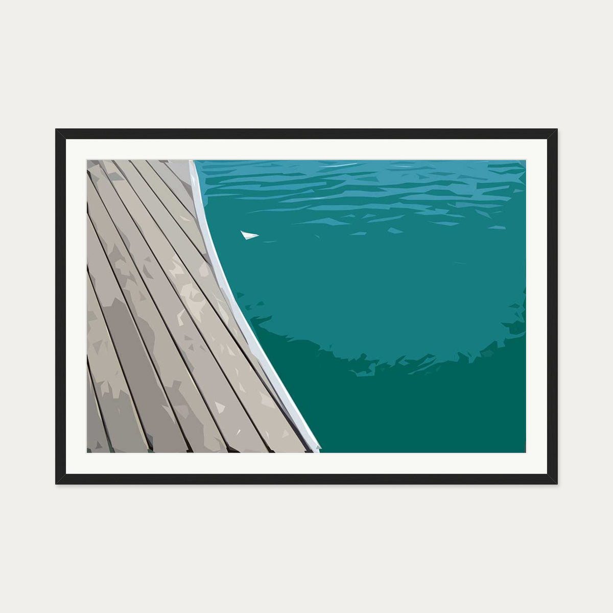 Brushed Marina Art Print — 70 x 100 cm — Black Frame