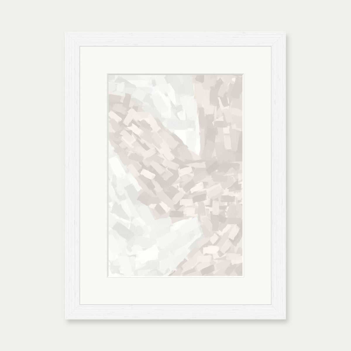 Brushed Neutral Art Print — 30 x 40 cm — White Frame