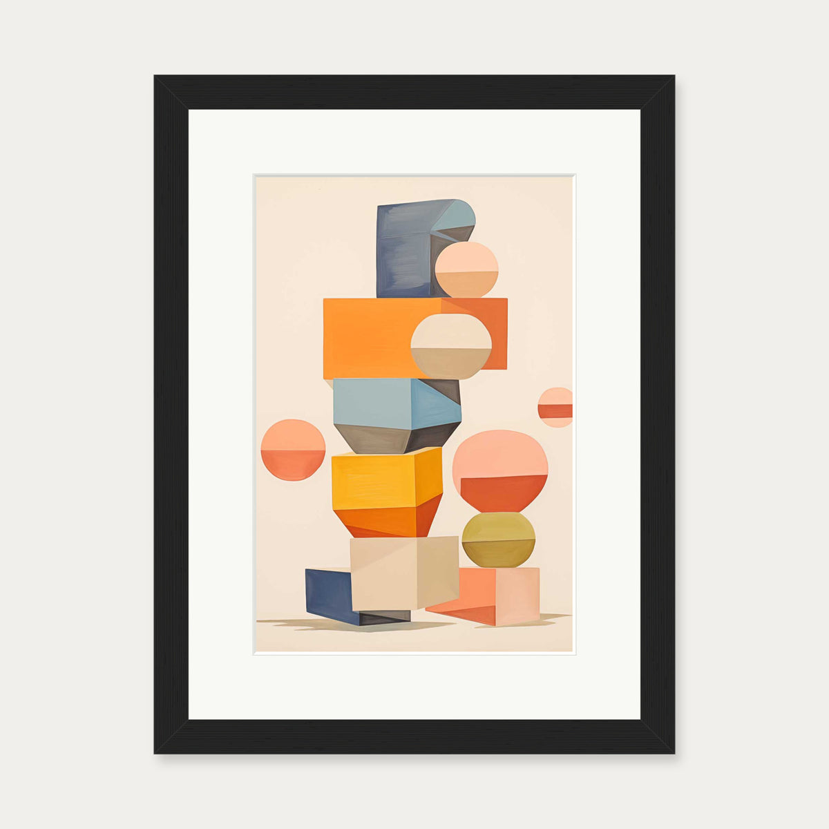 Building Blocks Art Print — 30 x 40 cm — Black Frame