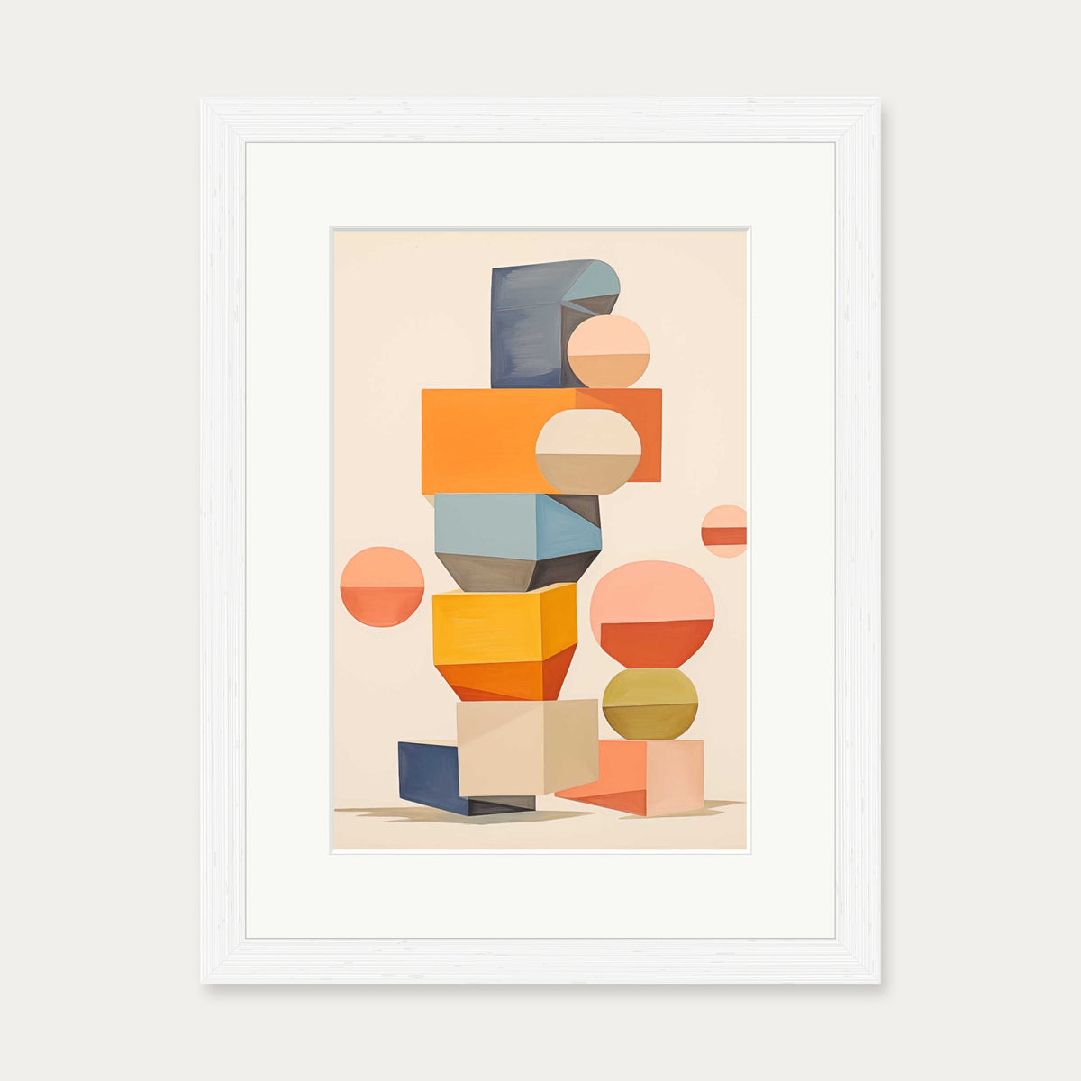 Building Blocks Art Print — 30 x 40 cm — White Frame